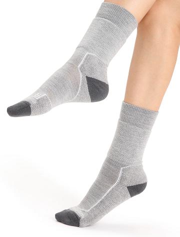 Blizzard Heather Icebreaker Merino Hike+ Medium Crew Women's Socks | AU 1433DFMN